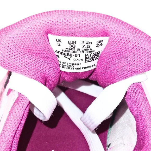 WOMEN'S PUMA VOYAGE PINK, WHITE & BLACK GYM SHOES - SIZE 7.5 - Picture 6 of 6